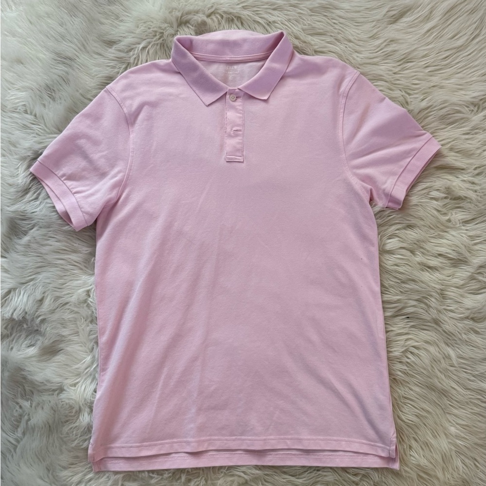 J. CREW Flex piqué polo shirt men’s size Large Pink